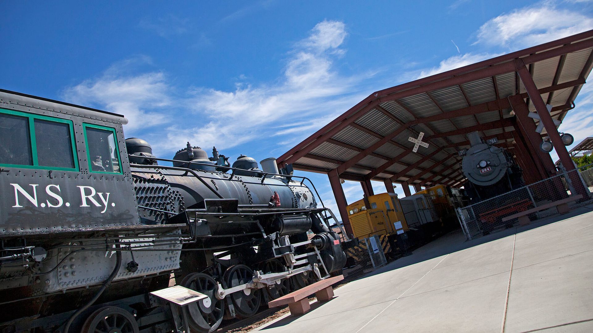 A train that says n.s. ry on the side of it