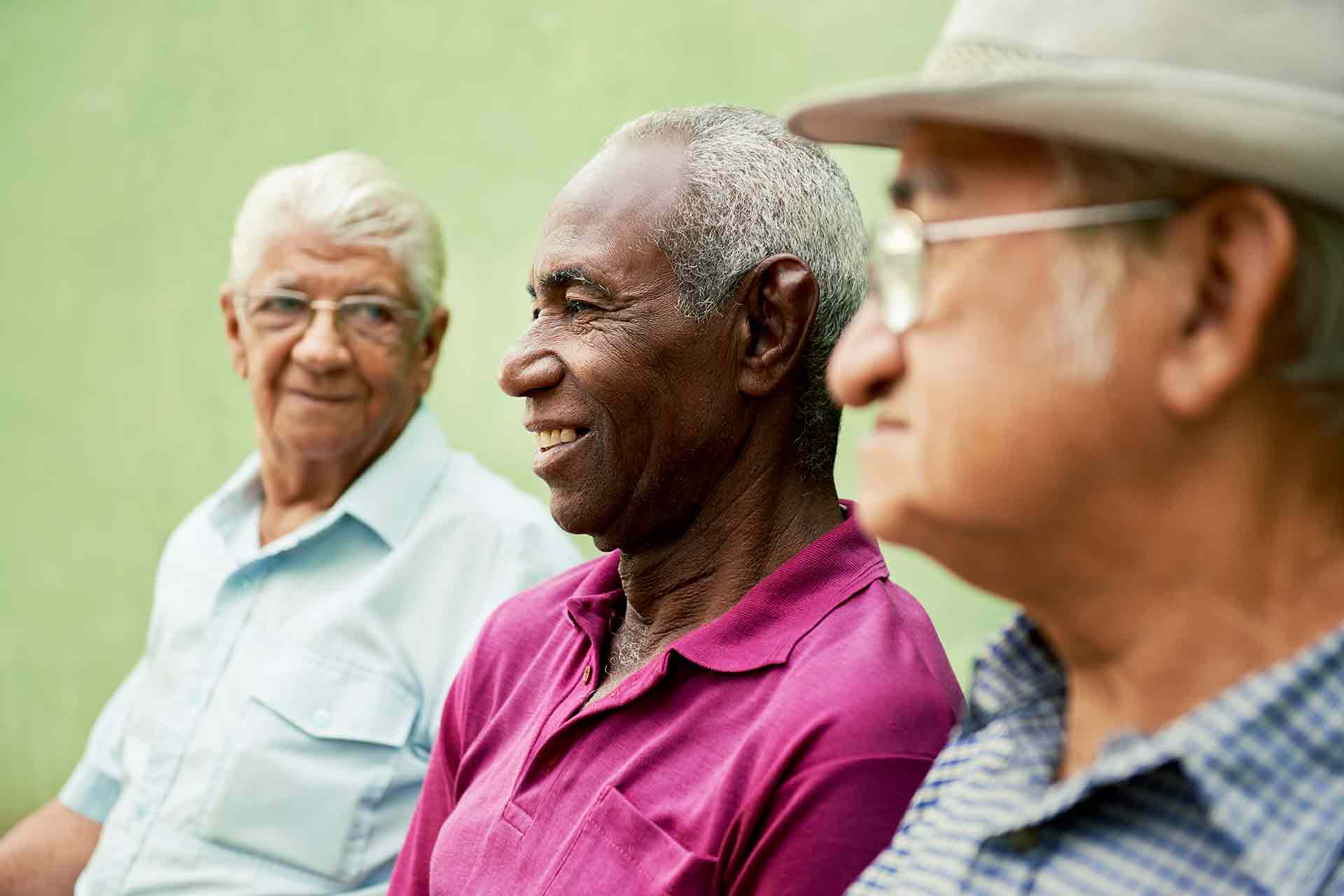 Three elderly gentlemen