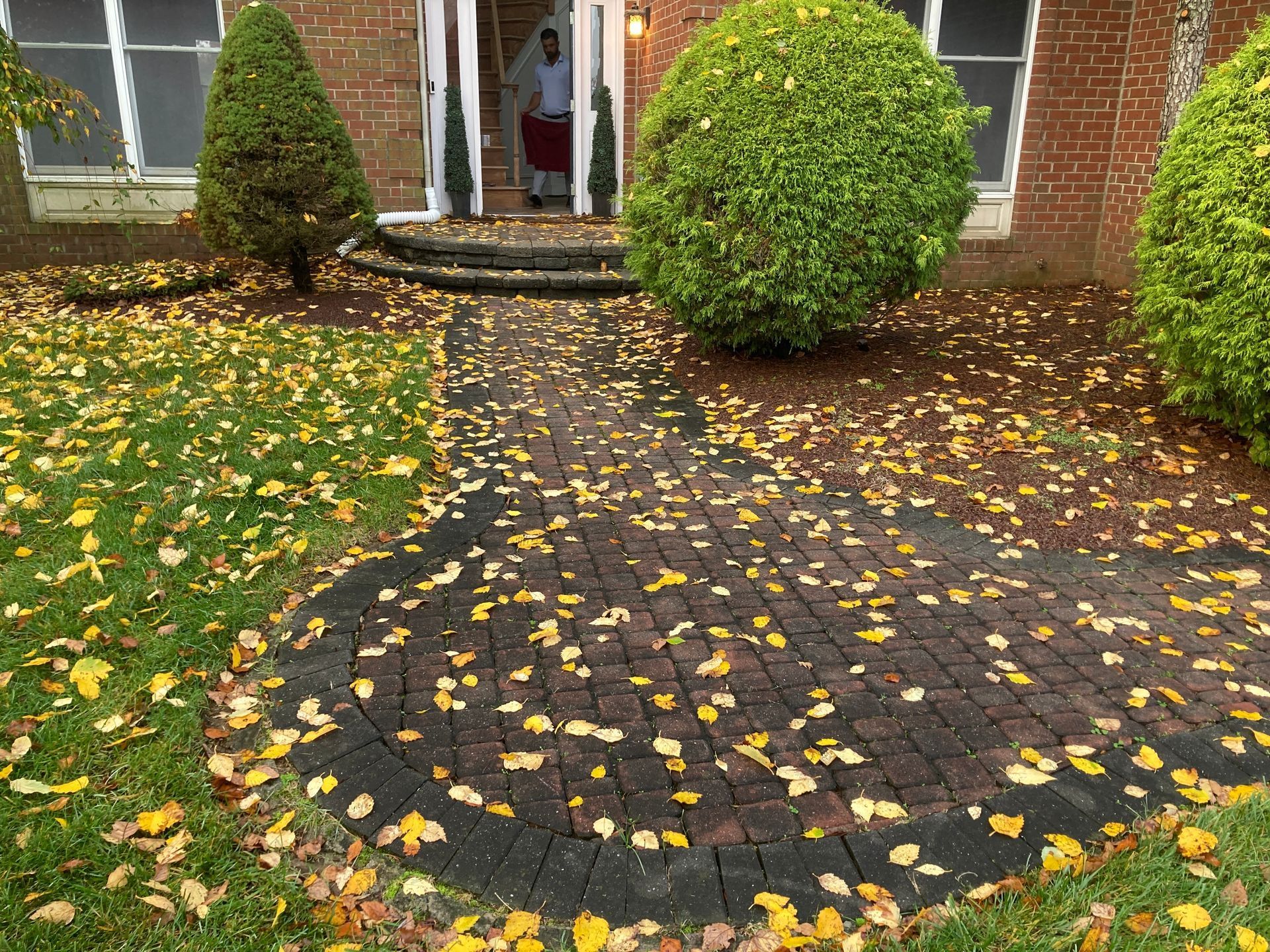 Powerwashing Paver Walkway in Rumson NJ-Before
