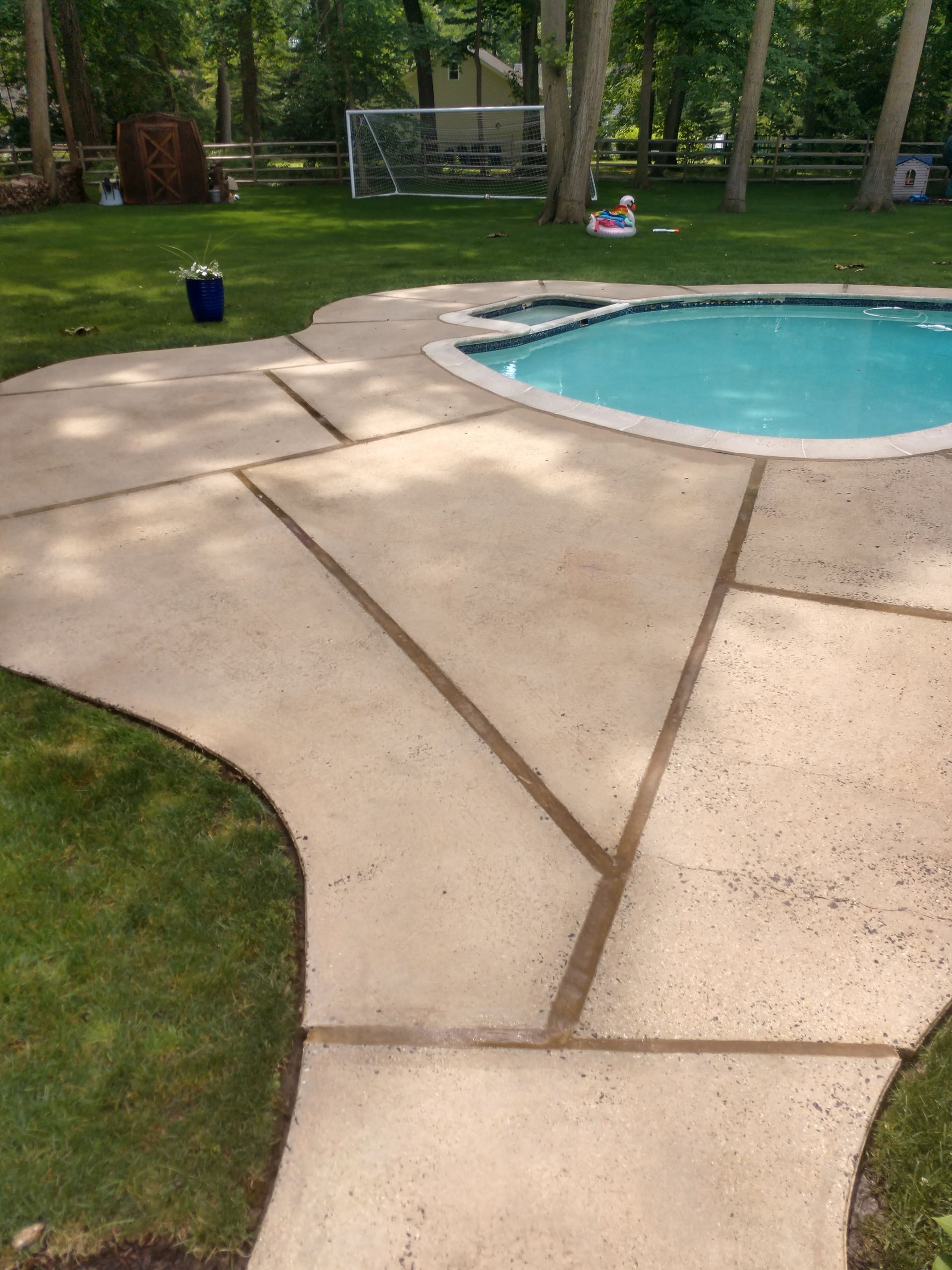 Powerwashing Concrete Pool Area in Monmouth County NJ-After