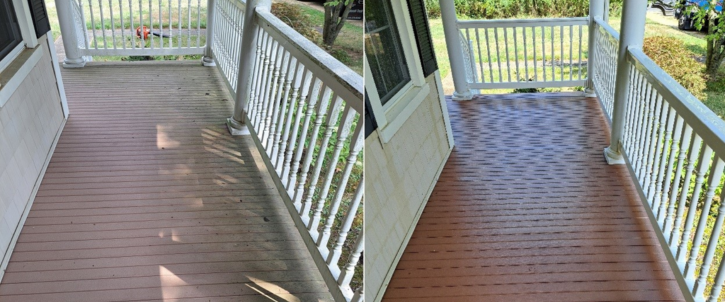 Pressure washing result