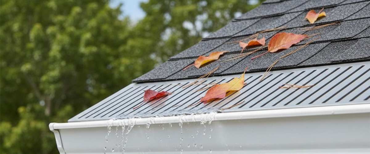 Roof gutter cleaning 