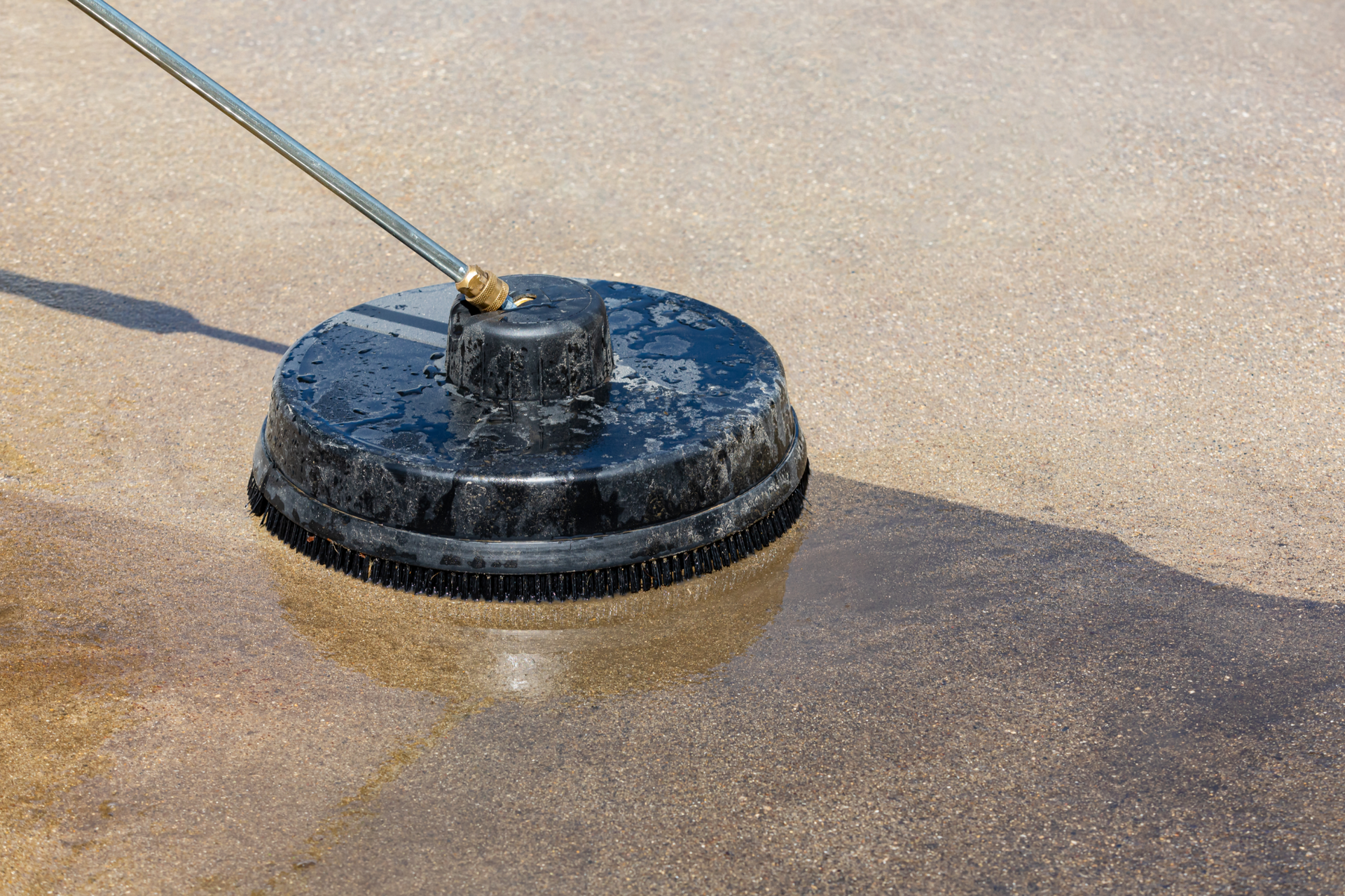 Before and after power washing transformation of pool area in Millstone NJ 08535