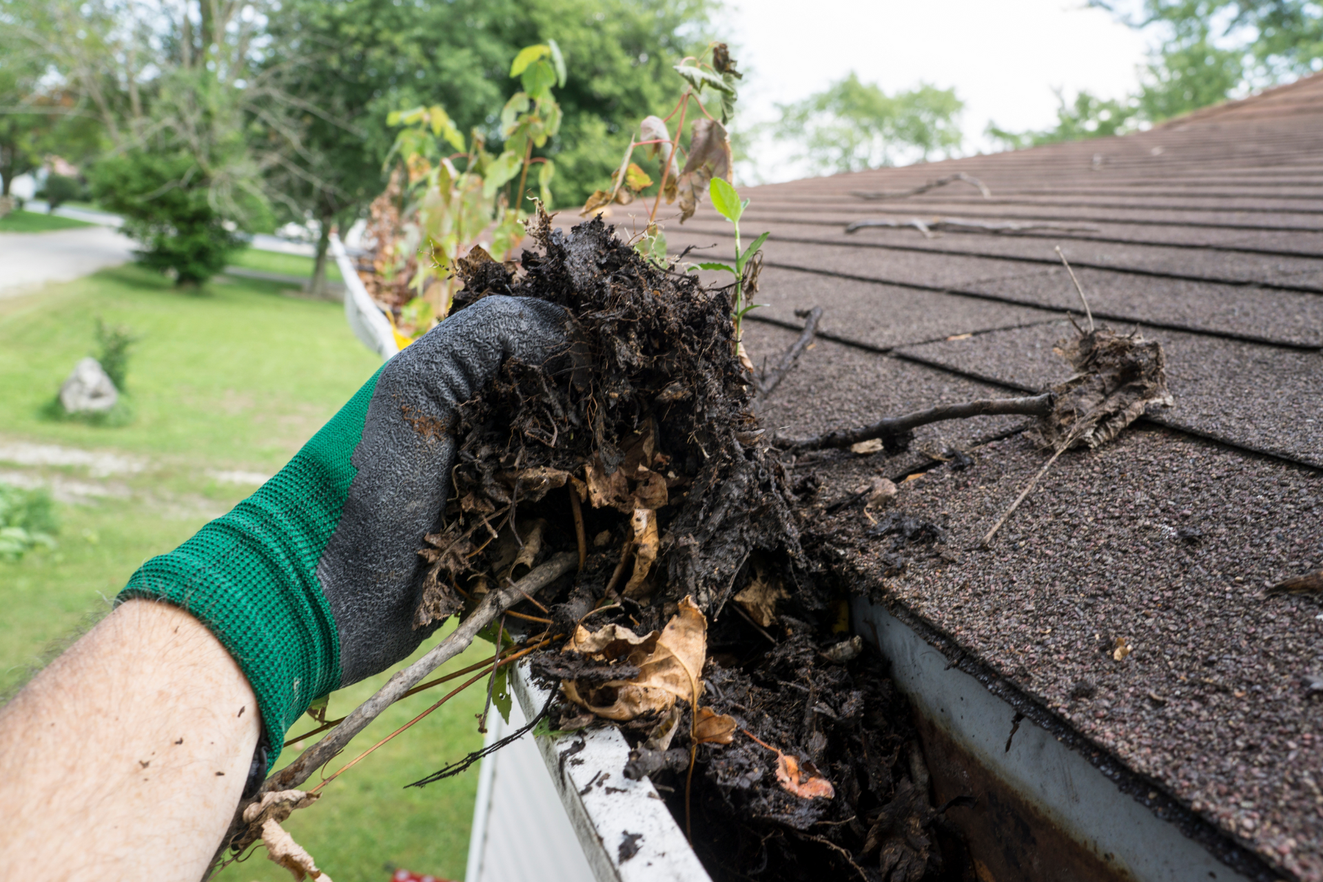 Cleaning Debris from Gutters in Rumson NJ