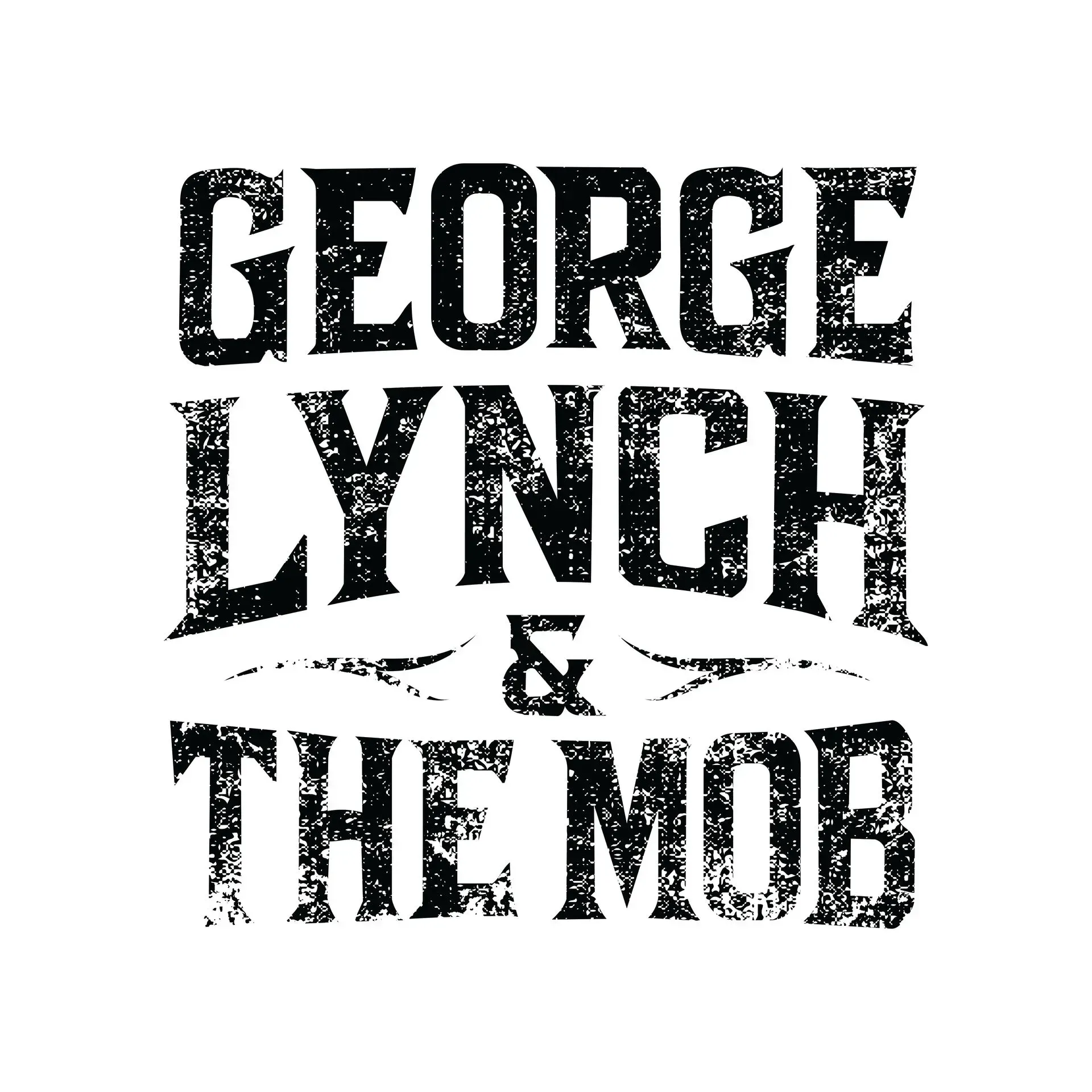 George Lynch & The Mob band logo in distressed black font on white background.