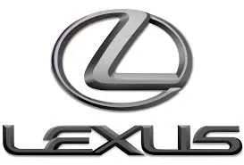 Lexus logo in silver and black on a white background