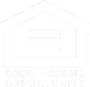 Equal Housing Opportunity logo: stylized house outline with 