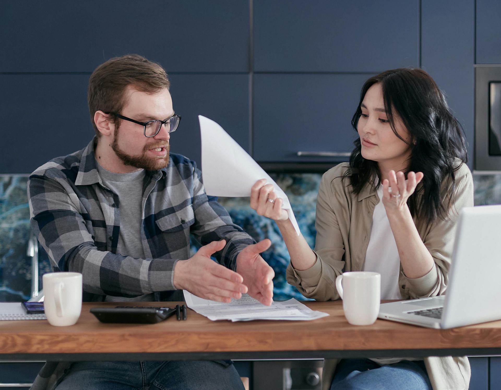 Couple discussing borrowing