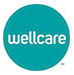 Wellcare logo: White text on turquoise circle.