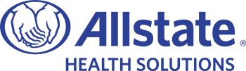 Allstate Health Solutions logo: blue hands inside a blue circle, the word "Allstate", and text "Health Solutions".