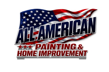 All American Painting & Home Improvement logo with American flag graphic in red, white, and blue