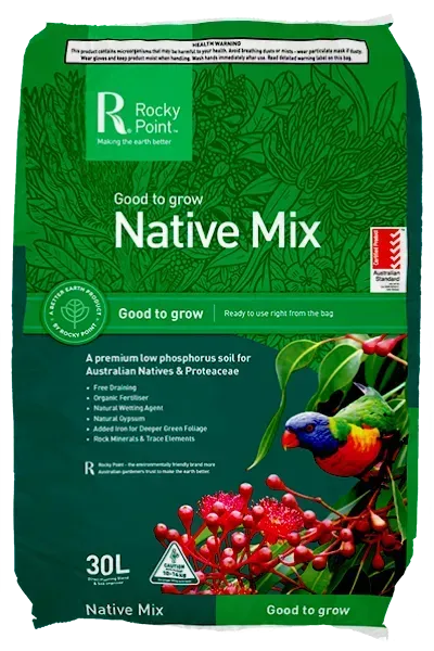 Bag of Rocky Point Native Mix soil - Palms Landscape Supplies in Forster, NSW