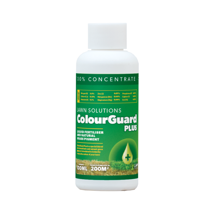 Lawn Solutions ColourGuard Plus concentrate - Palms Landscape Supplies in Forster, NSW
