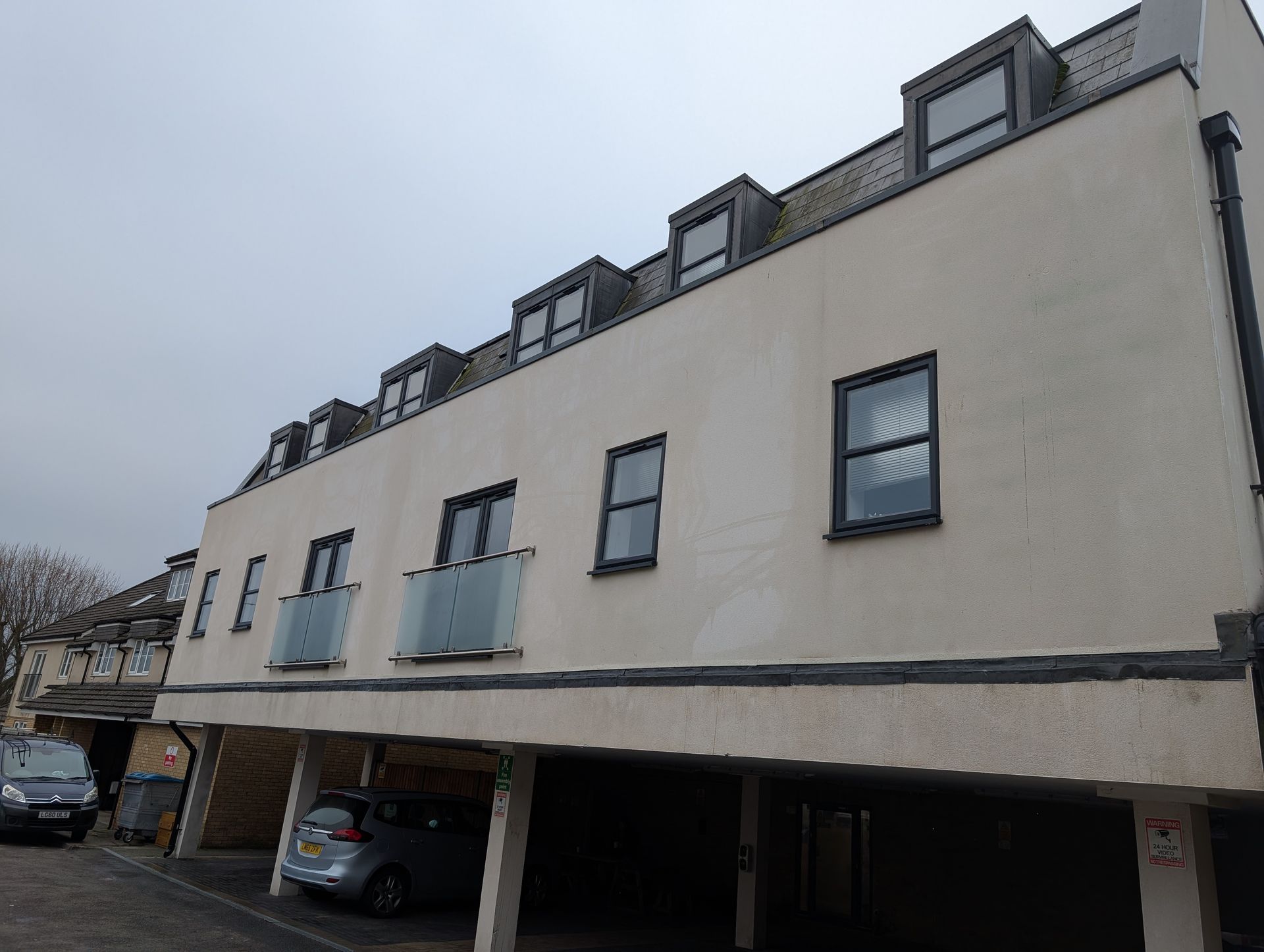 Freshly cleaned render finish on a house in Goffs Oak
