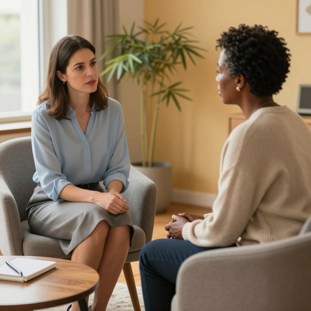 Anxiety management counseling icon