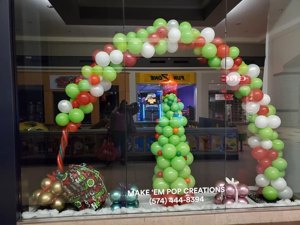 Christmas Balloon Decor — Granger, IN — Make 'Em Pop Creations