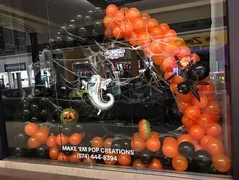 Black And Orange Balloon — Granger, IN — Make 'Em Pop Creations