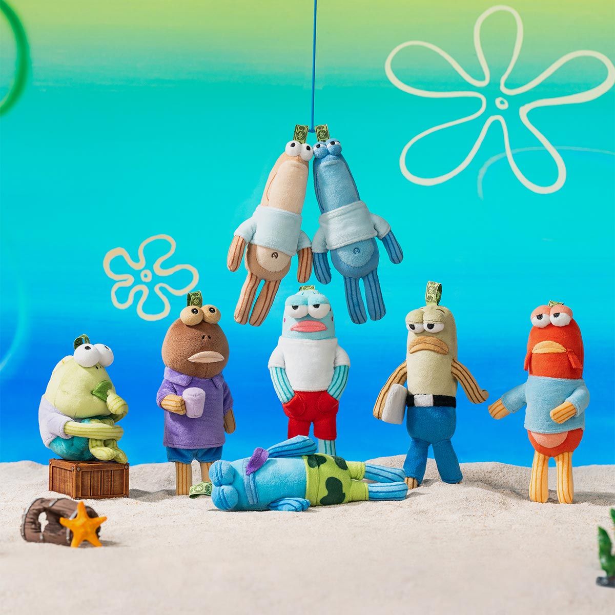 GONG X Pop Mart: Bikini Bottom Buddies - Whimsical Plush Pendant
