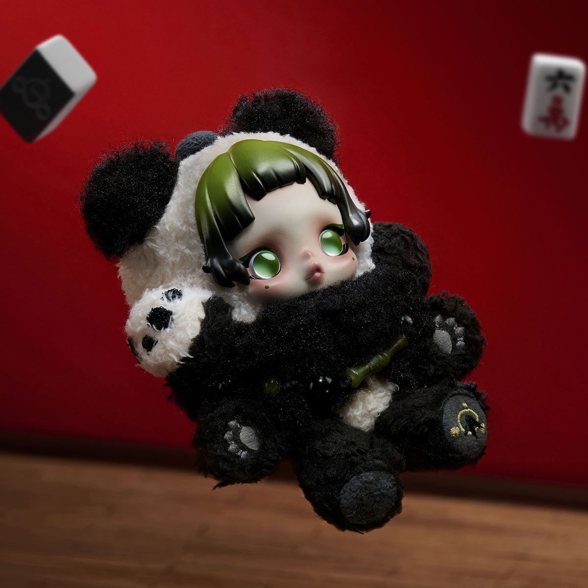Skullpanda  Lazy Panda Plush Pendant