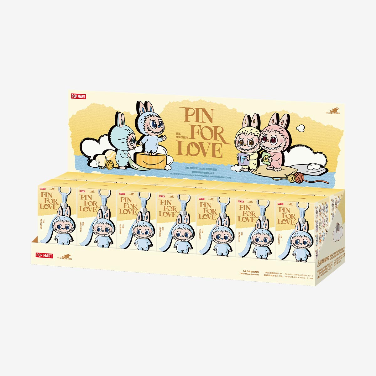 Labubu The Monsters: Pin for Love Series-Vinyl Plush Pendant Blind Box (A-M)