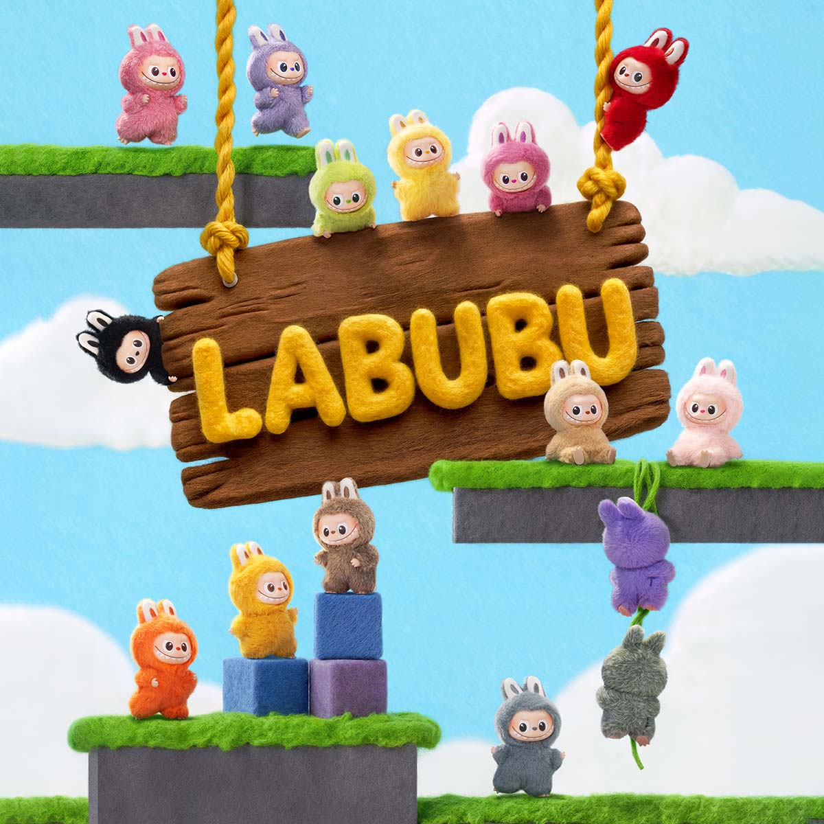 Labubu The Monsters: Pin for Love Series-Vinyl Plush Pendant Blind Box (N-Z)