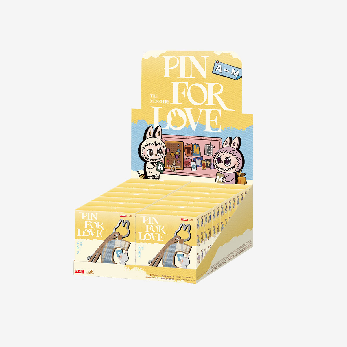 Labubu The Monsters: Pin for Love Series - Letter Pendant Blind Box (A-M)