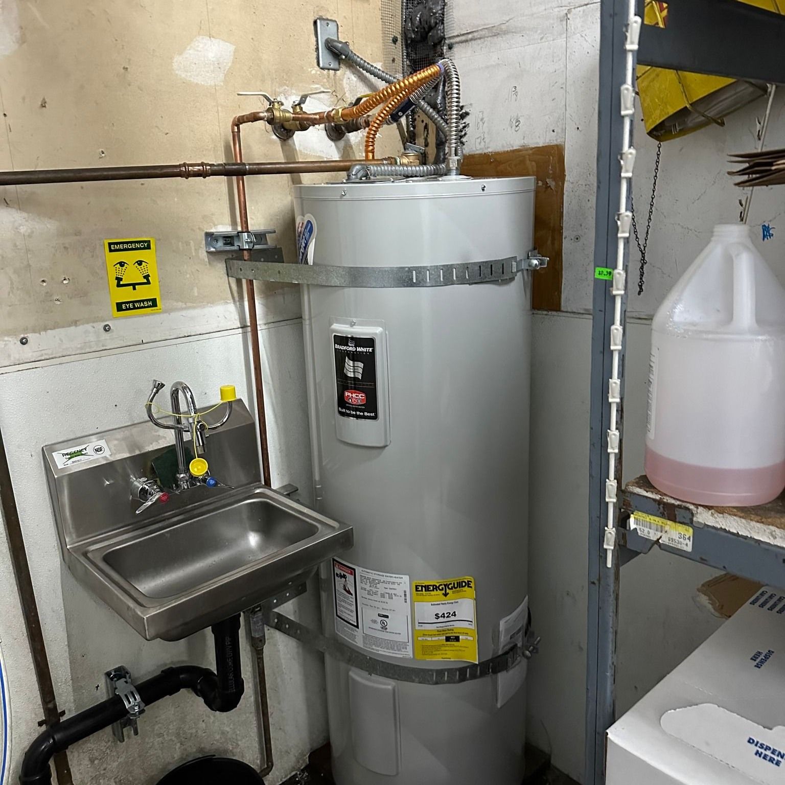 Hot water heater install