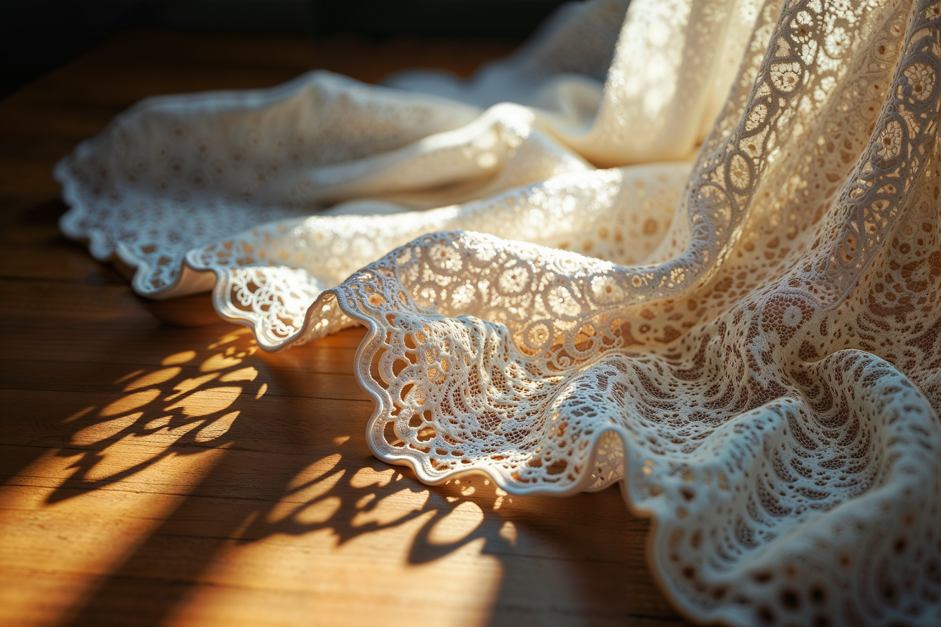 White lace in sun