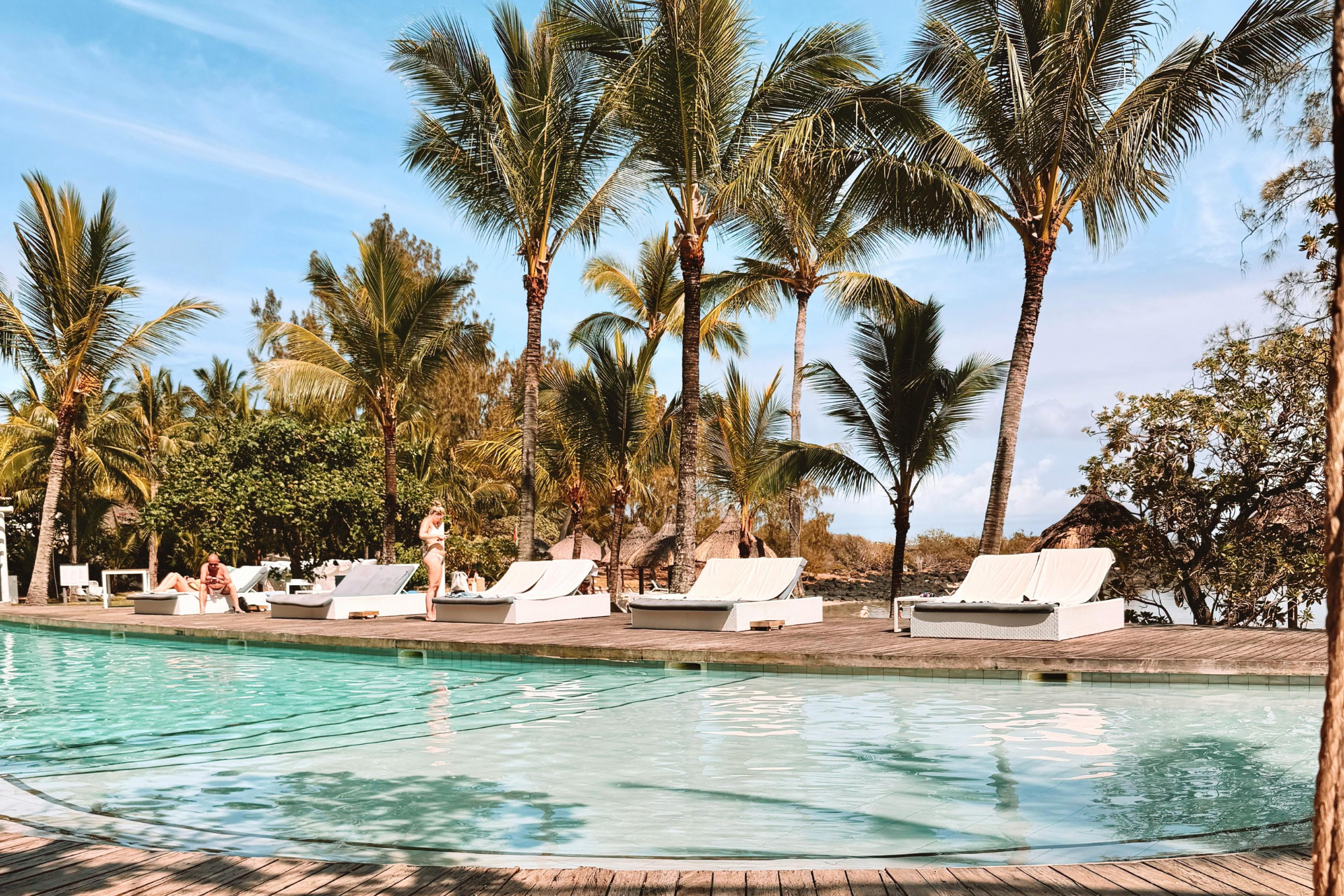 Pool in a tropical location