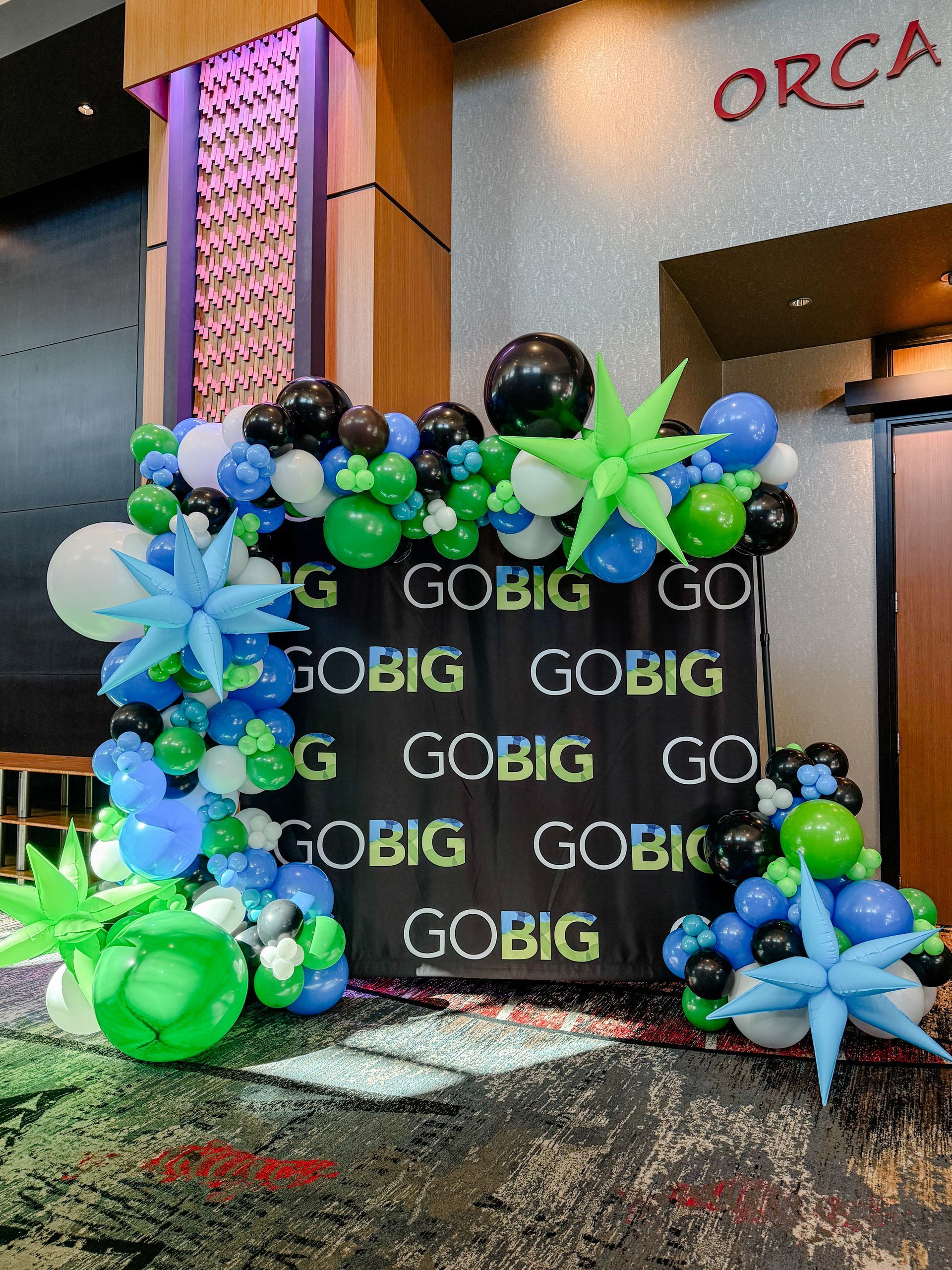 Event backdrop with 