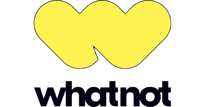 A yellow heart with the words whatnot below it