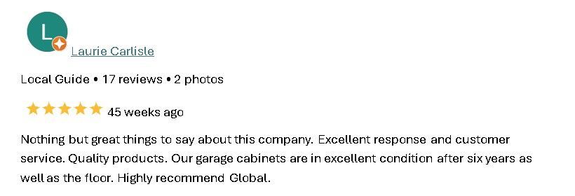 5-star customer review for Lashing Crafts, praising nursery and customer service.