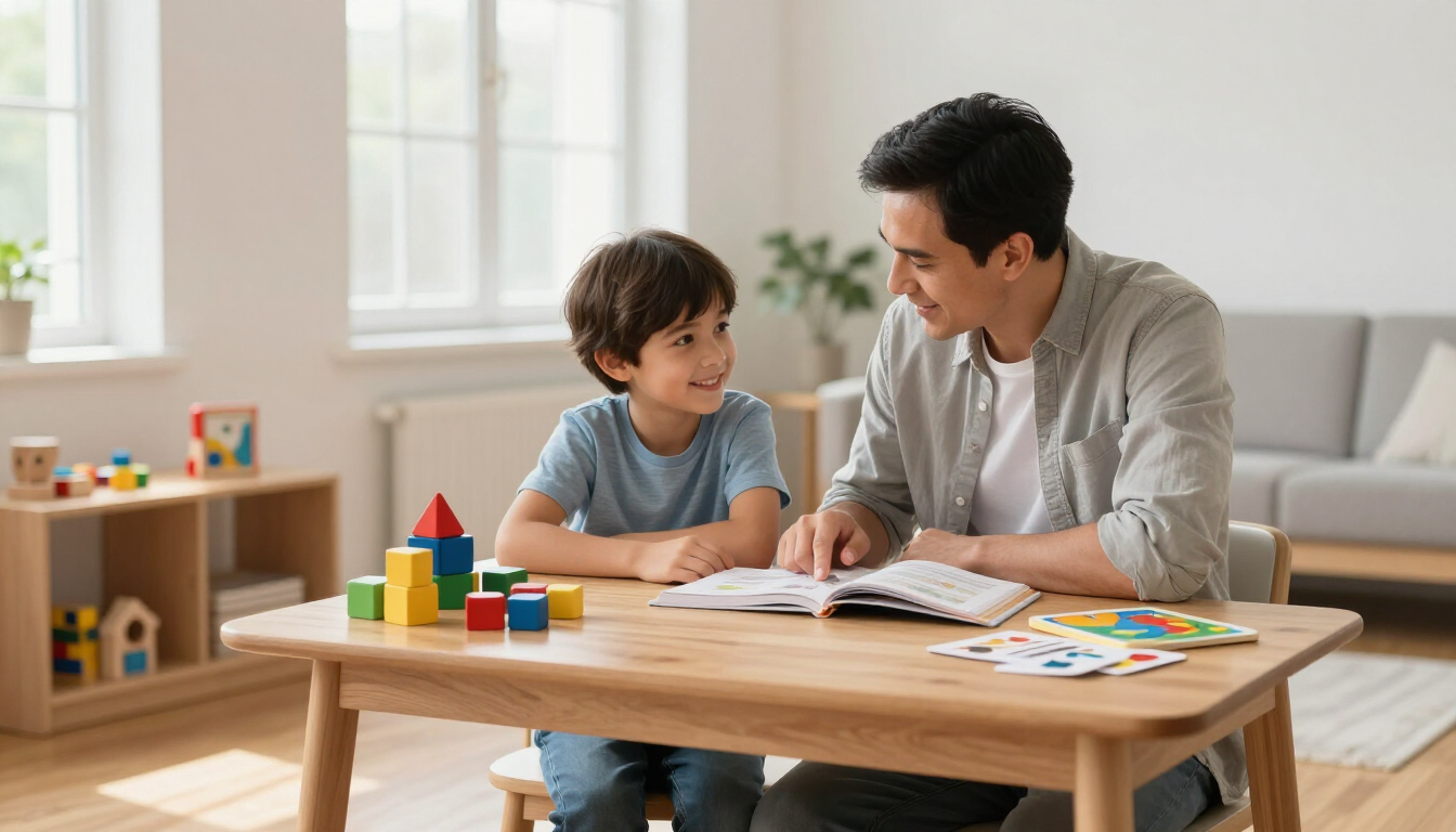 A young child engaging in personalized learning at home.
