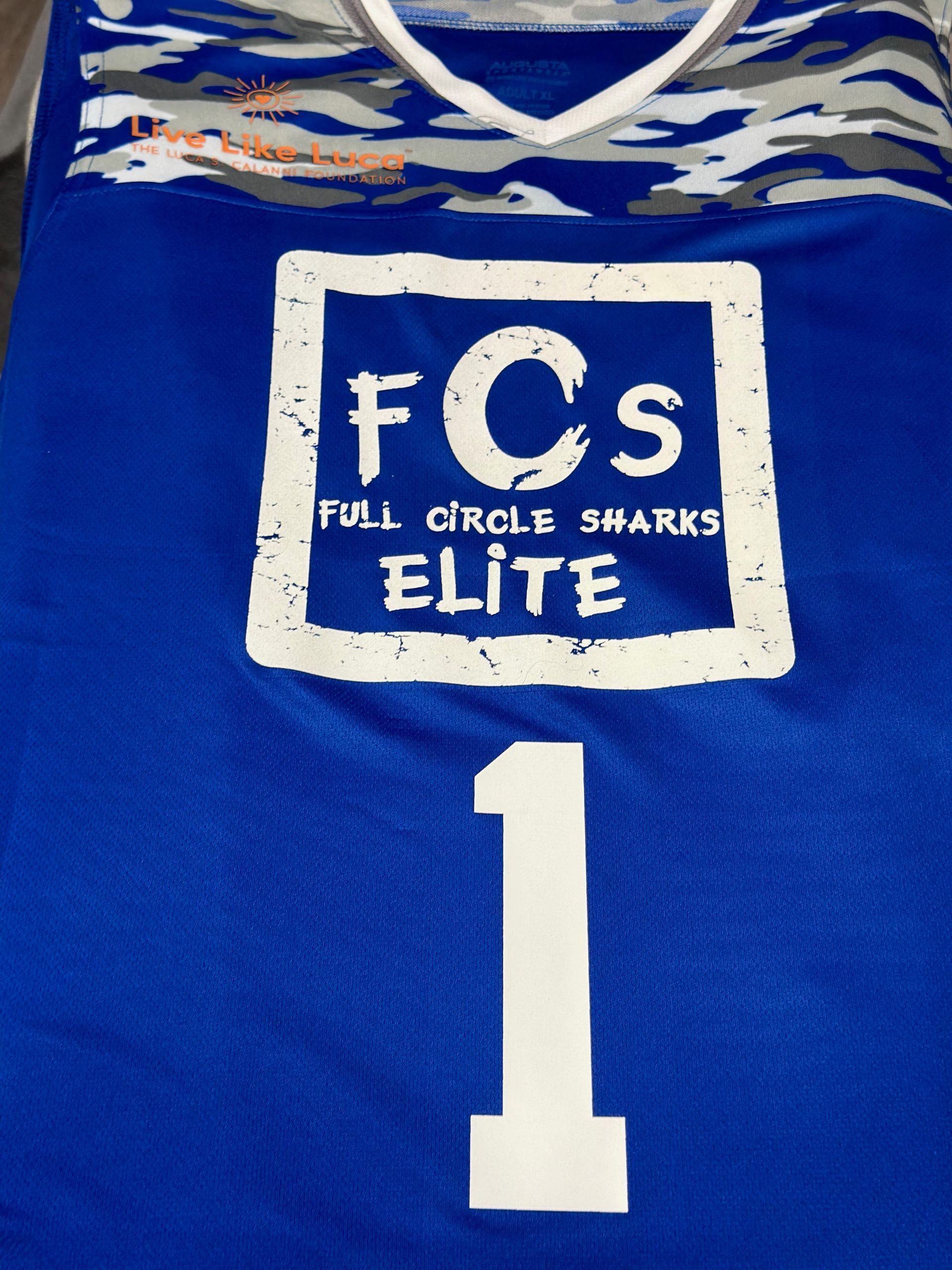 Blue jersey with 