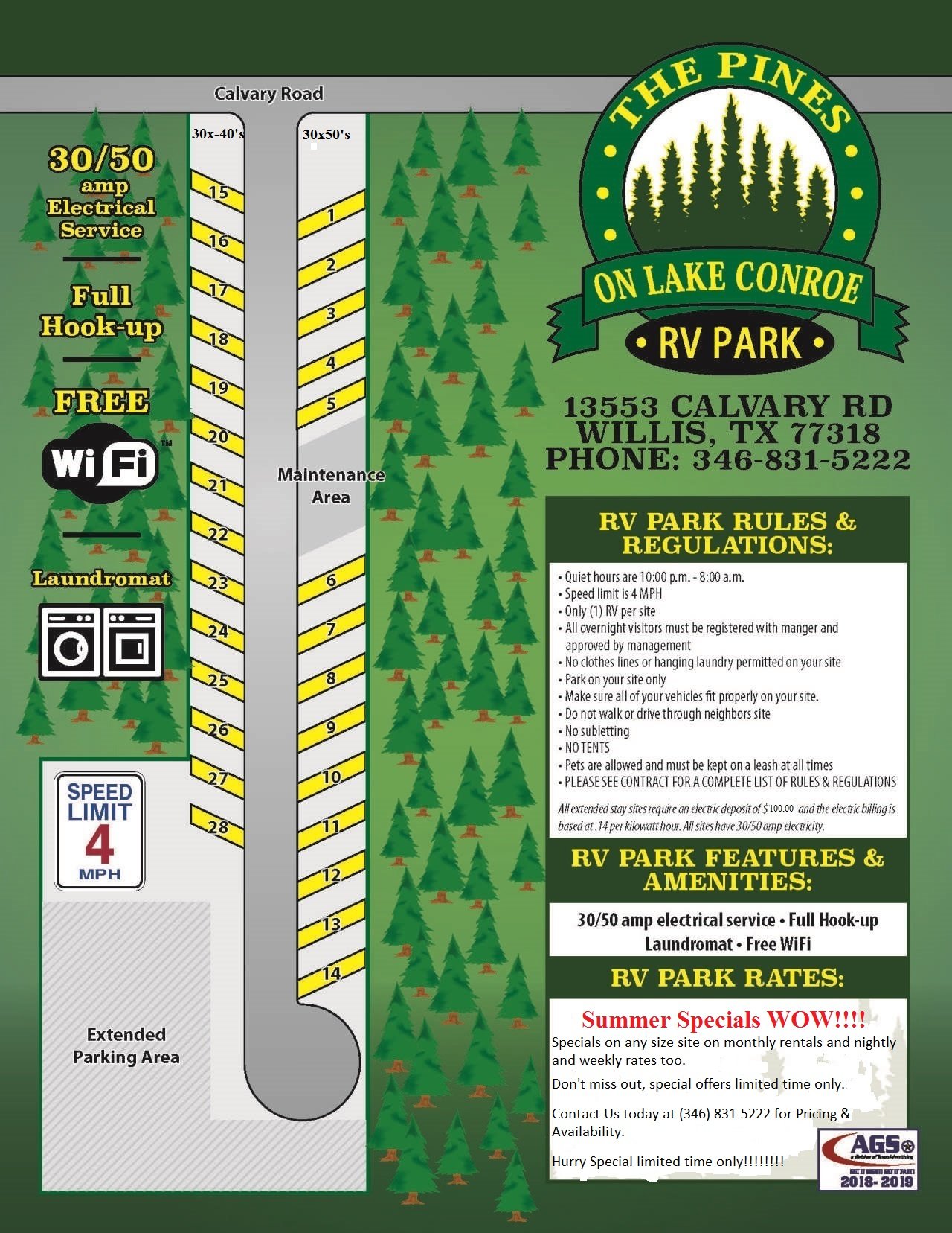 The Pines on Lake Conroe RV Park RV park in Willis, TX (photo 3)