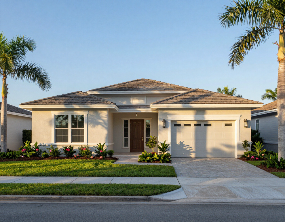 Single-family home at Gatherpoint gated community in Ave Maria Florida built by Pulte Homes