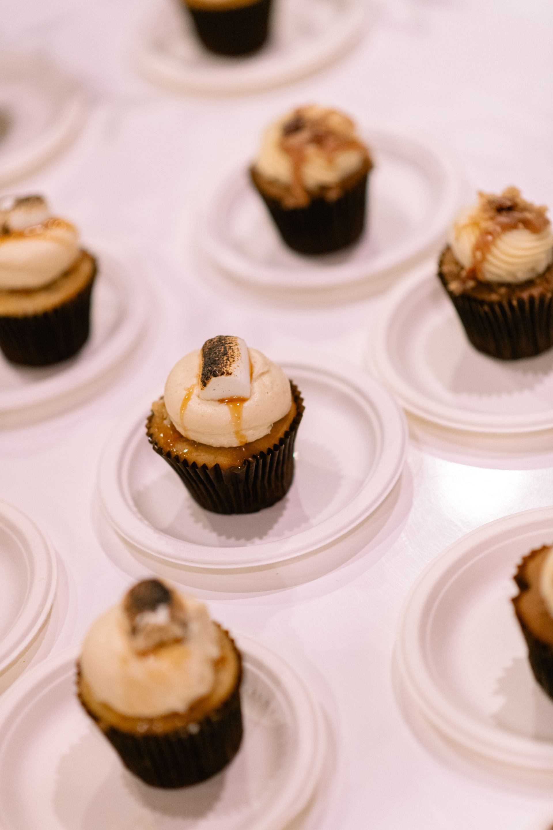 Tablescape of cupcakes