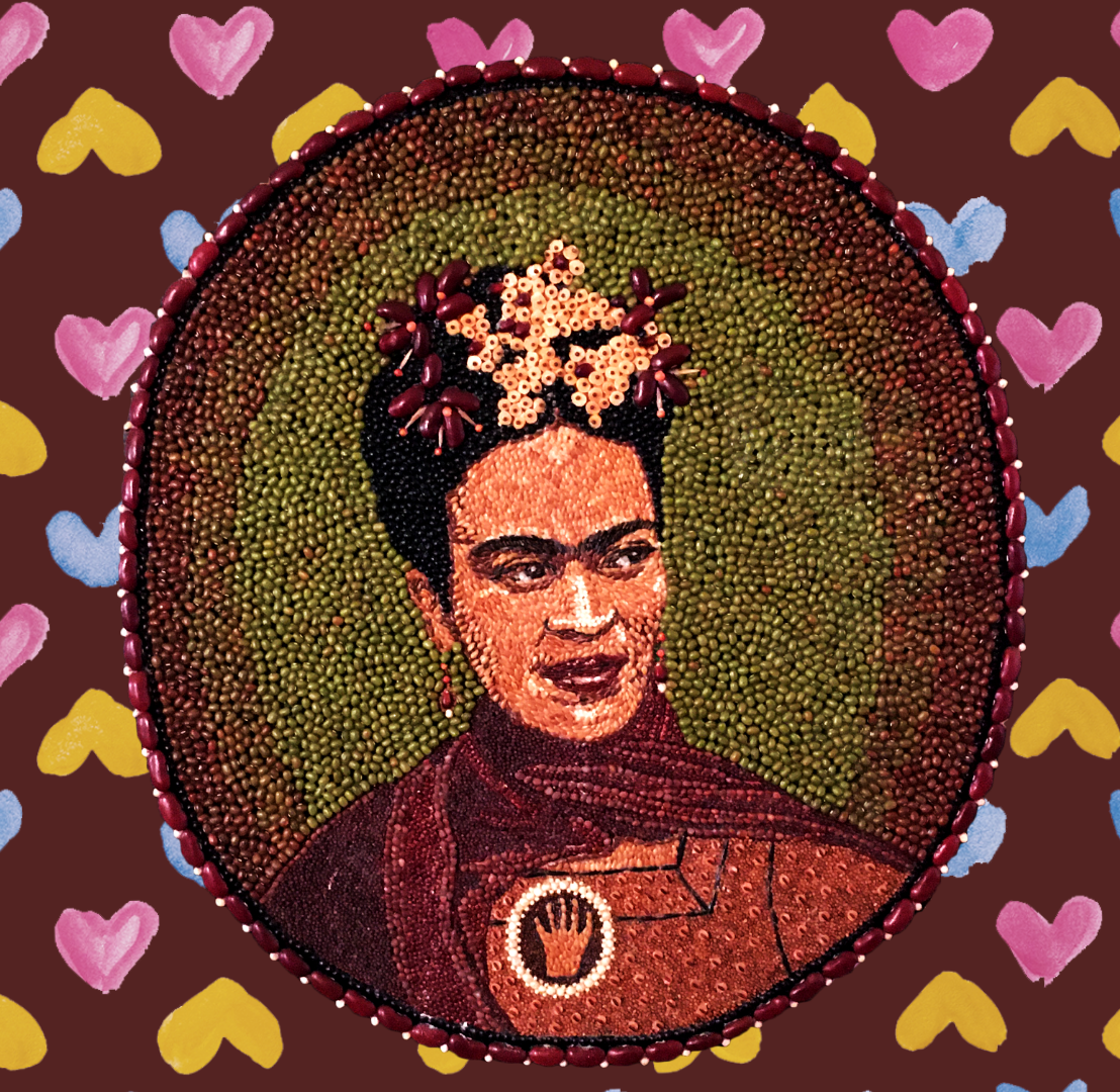 Frida Kahlo crop art by artist Liz Schreiber