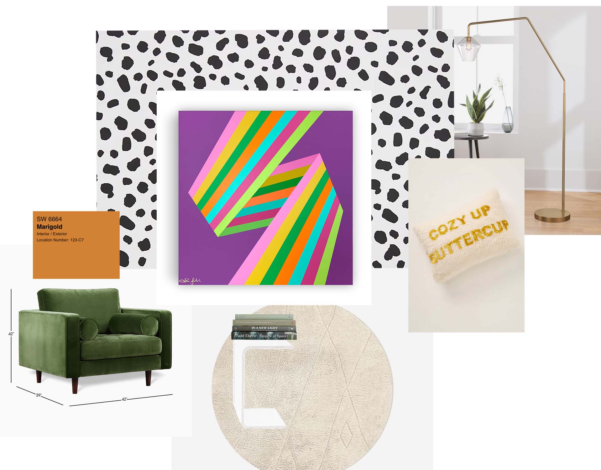 Reading corner mood board with Gina Julian, The Switcheroo 1 , 2021