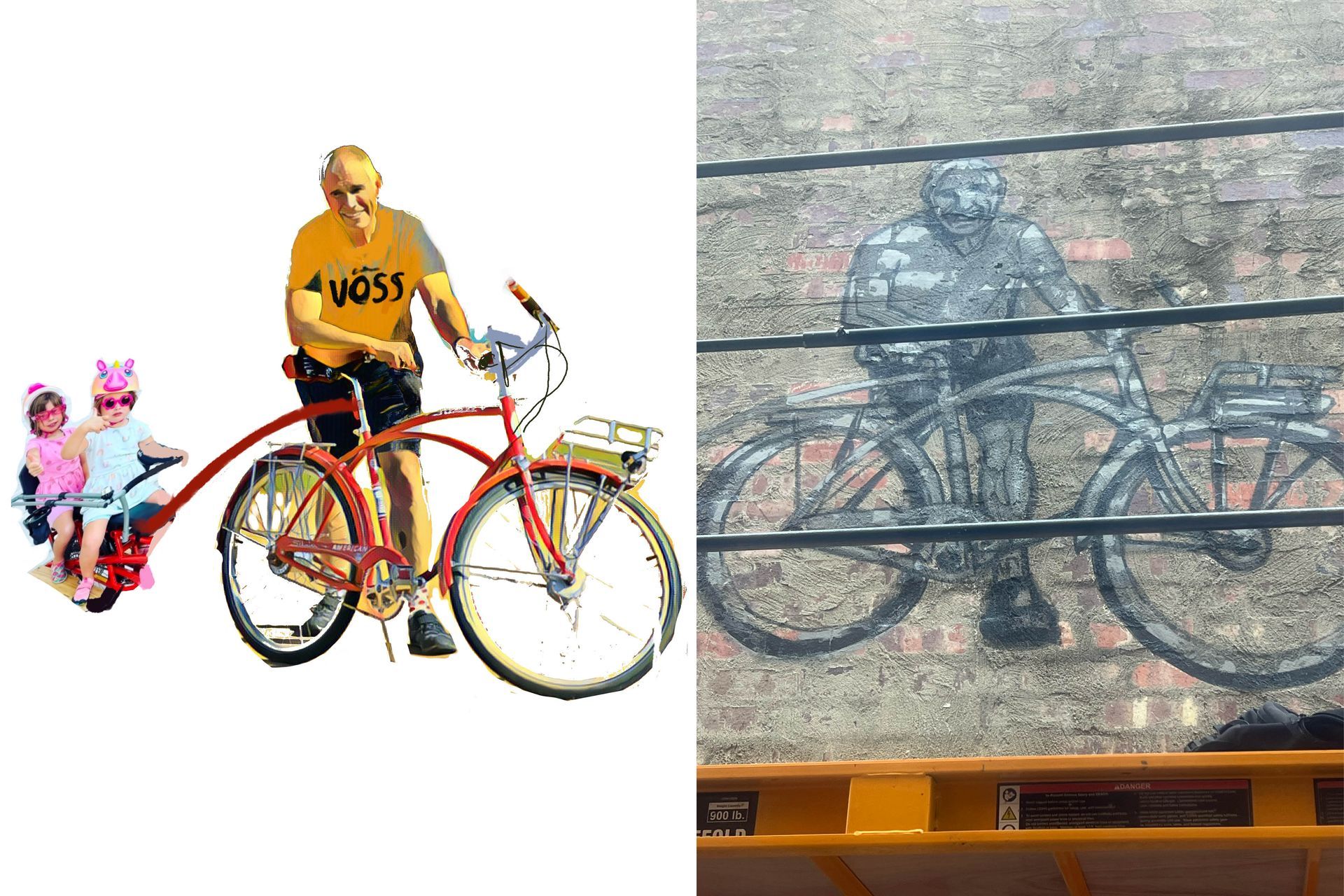 From photo to sketch to painting: a tribute to Carl Voss, At-Large City Councilman, and his grandkids