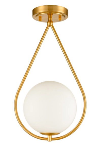 Modern Brass Flush Mount Ceiling Light