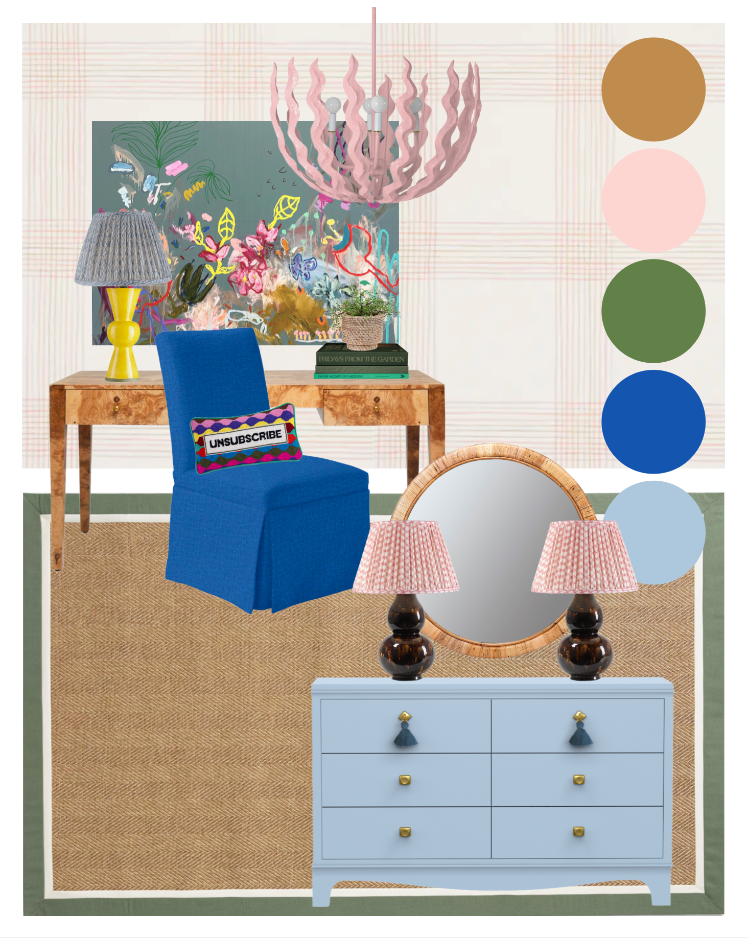 Interior Design Scheme of an office space with AK Hardeman Art