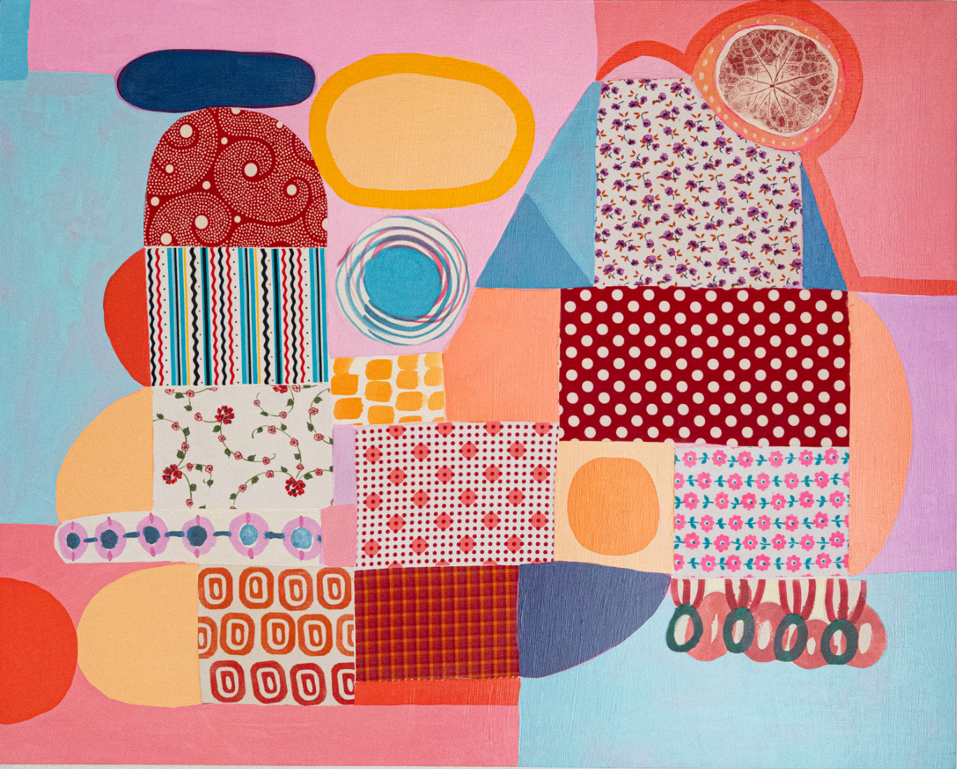 Alex Ackerman mixed media patterned abstracts
