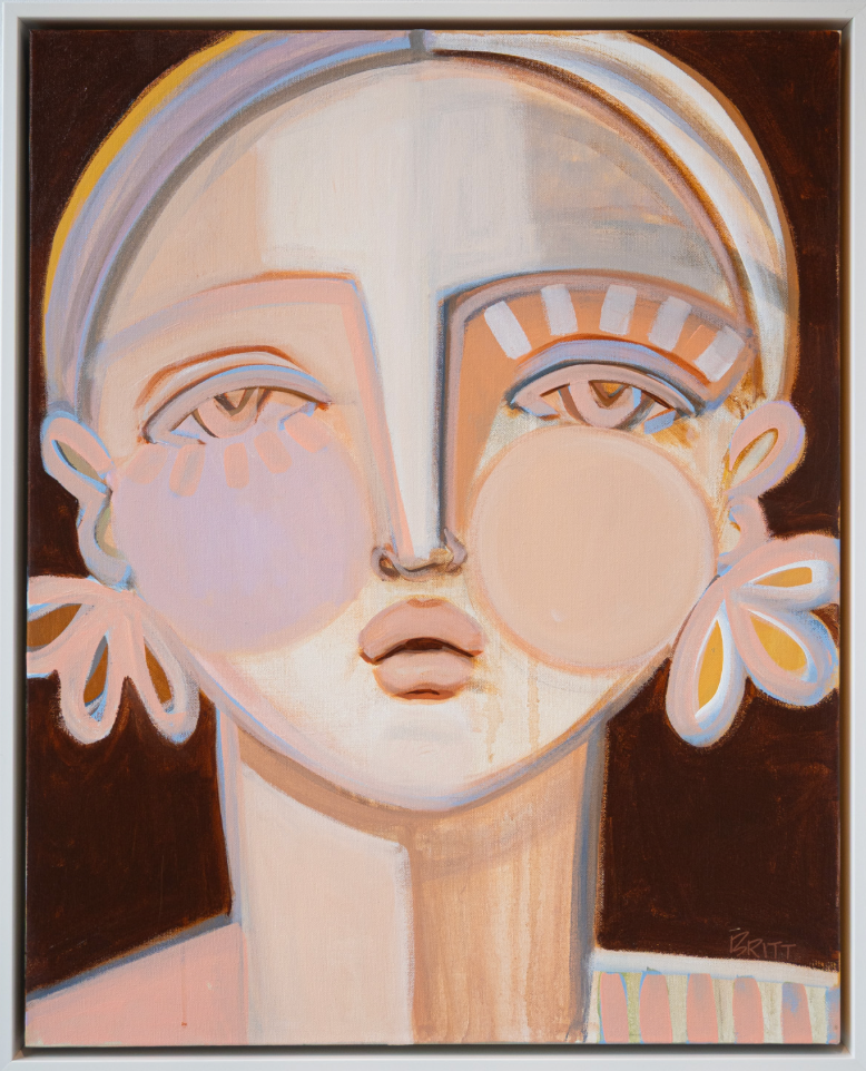 Brittany Atkinson geometrical woman face painting