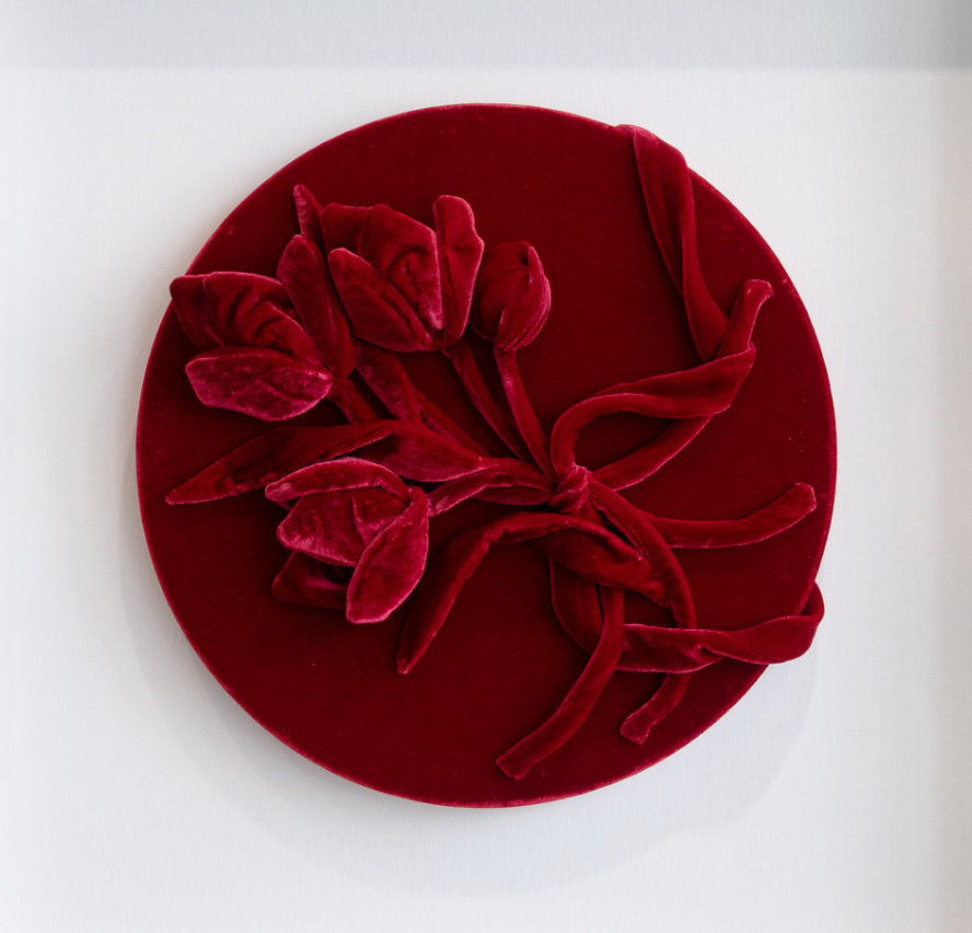 Sarina Angell velvet fabricated floral circle