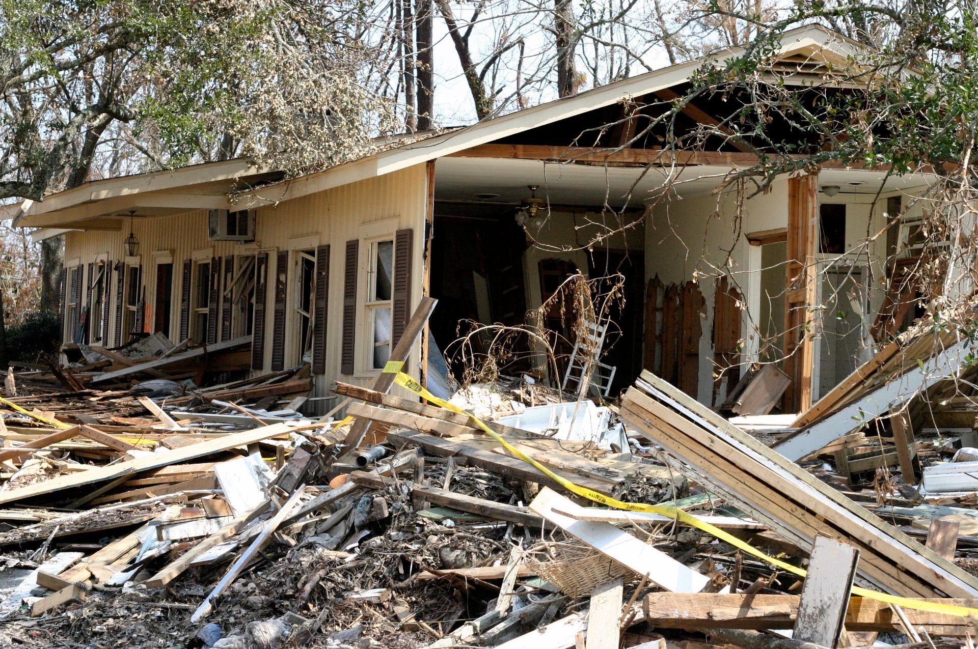 A house after a storm