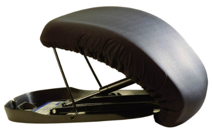 Black curved hardtop car roof cover hinged open on a vehicle trunk
