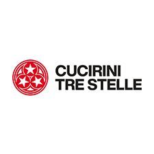 Logo: stemma rosso con tre stelle; testo