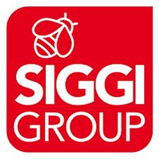 Logo quadrato rosso con un'ape stilizzata sopra la scritta 