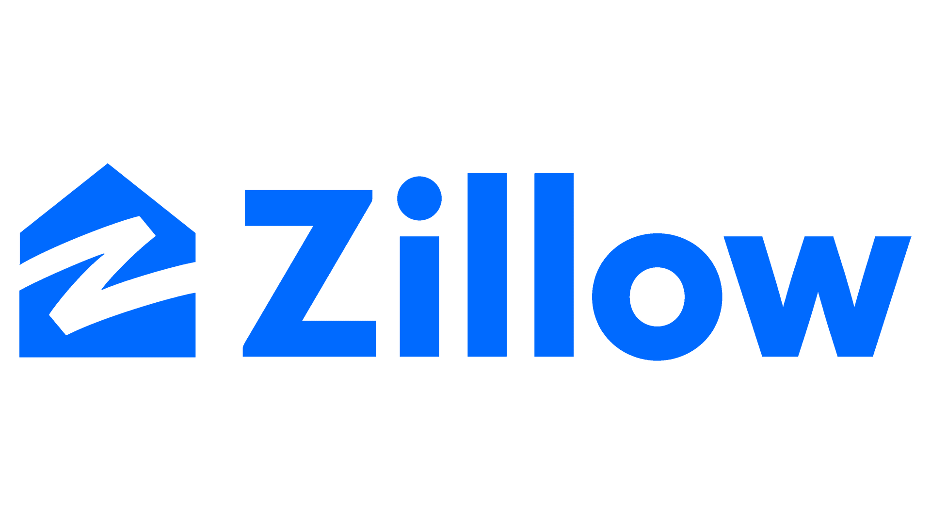 Zillow blue logo with house icon and wordmark